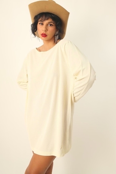 Blusa vestido atoalahada Off white - loja online