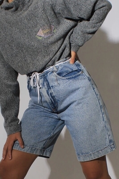 Bermuda jeans grosso  cintura mega alta vintage