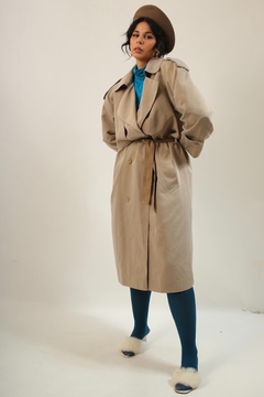 Trench Coat forrado classico vintage Jacqueline Ferrar estilo capa - loja online