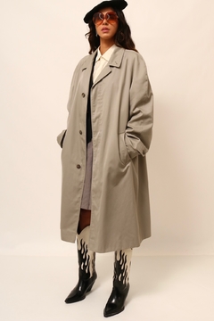Trench coat forrado cinza vintage na internet