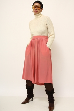 Bermuda rosa midi vintage - comprar online