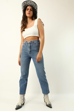 Calça jeans cintuta alga vintage 90’s na internet
