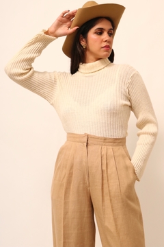 Gola alta tricot creme vintage - comprar online