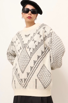Imagem do pulover longo off white western