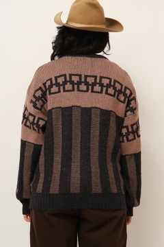 Imagem do tricot western vintage marrom