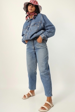 Imagem do Jaqueta jeans azul classica vintage