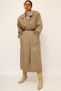 Trench coat forrado classico vintage - Capichó Brechó