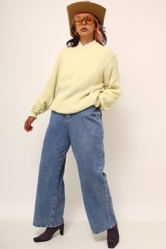 Pulover amarelinho vintage tricot na internet