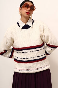 Pulover tricot PARIS BICOLOR VINTAGE - loja online