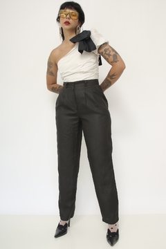 Imagem do Calça cintura alta rami preta vintage