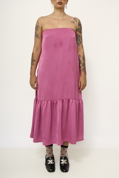 Imagem do Vestido rosa bolso mídi Jackeline Onofre