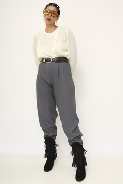 Calça verde cintura alta vintage - comprar online