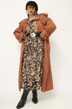 Trench Coat telha ombreira longo forrado - comprar online