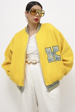 Jaqueta amarela college K vintage - comprar online