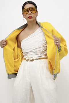 Jaqueta amarela college K vintage - loja online