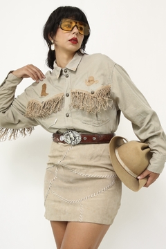 Camisa western cavalo botinha franjas na internet
