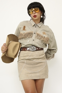 Camisa western cavalo botinha franjas - loja online