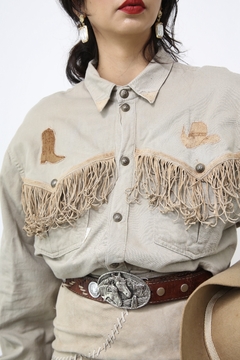 Imagem do Camisa western cavalo botinha franjas