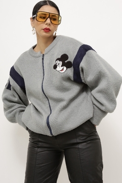 Cardigan Mickey vintage dupla face - loja online