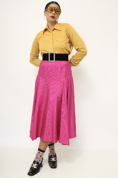 Camisa amarela estampada vintage - comprar online