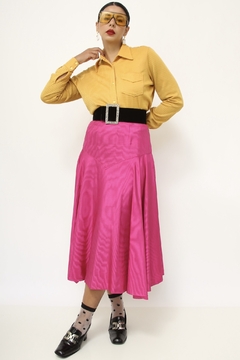 Camisa amarela estampada vintage - loja online
