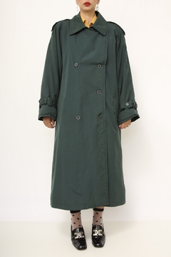 Trench Coat verde acolchoado CHRISTOPHER GRAY - Capichó Brechó