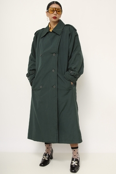 Trench Coat verde acolchoado CHRISTOPHER GRAY - comprar online