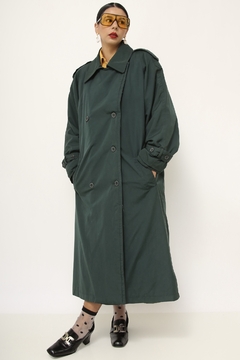 Trench Coat verde acolchoado CHRISTOPHER GRAY - comprar online