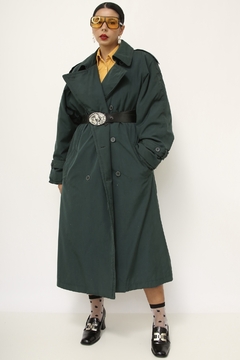 Trench Coat verde acolchoado CHRISTOPHER GRAY - Capichó Brechó