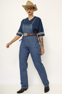Macacão vintage jeans classico recorte costas cos - loja online