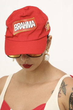 Bone brahma vermelho vintage - loja online