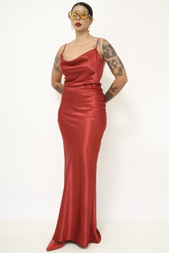 Imagem do Vestido vermelho longo vintage