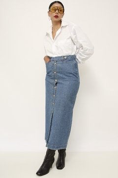 Saia midi jeans vintage