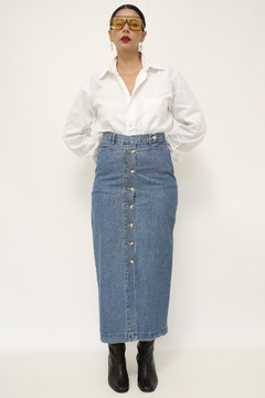 Saia midi jeans vintage - comprar online