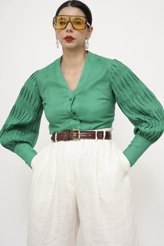 Camisa verde maga bufante MARIE CLAIRE - comprar online