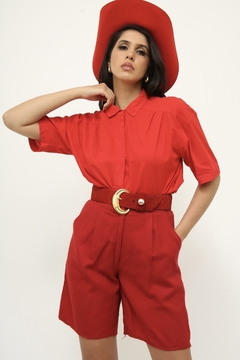 Camisa vermelha vintage western