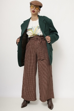 Blazer verde forrado ombreira vintage - loja online