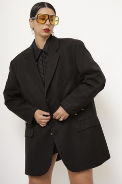 Maxi blazer preto vintage classico EDUARDO GUINLE na internet