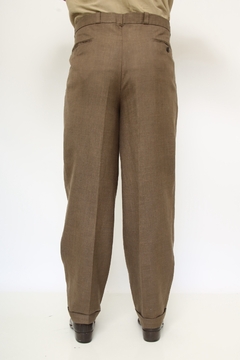 Calça marrom vintage cintura alta - comprar online