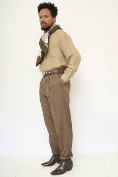 Calça marrom vintage cintura alta - loja online