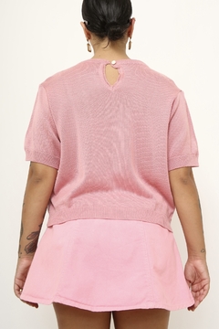 Pulover rosa manga bufante na internet