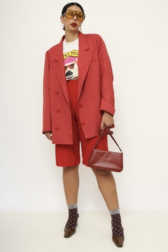 Blazer vermelho vintage ombreira - loja online