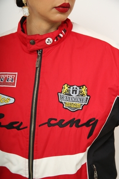 Jaqueta esportiva preto vermelho - comprar online