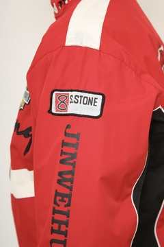 Jaqueta esportiva preto vermelho - loja online