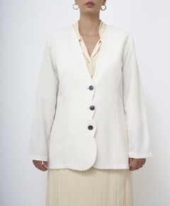 Blazer creme recorte vintage na internet