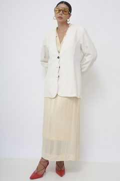 Blazer creme recorte vintage - comprar online