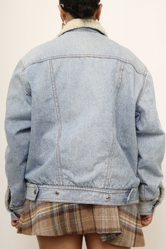 Jaqueta jeans forro pelego vintage na internet