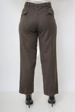 Calça cintura alta lã vintage na internet