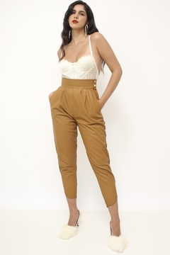 Calça caramelo couro vintage - loja online