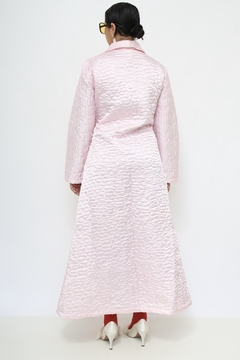 Imagem do Robe matelasse rosa bordadao longo